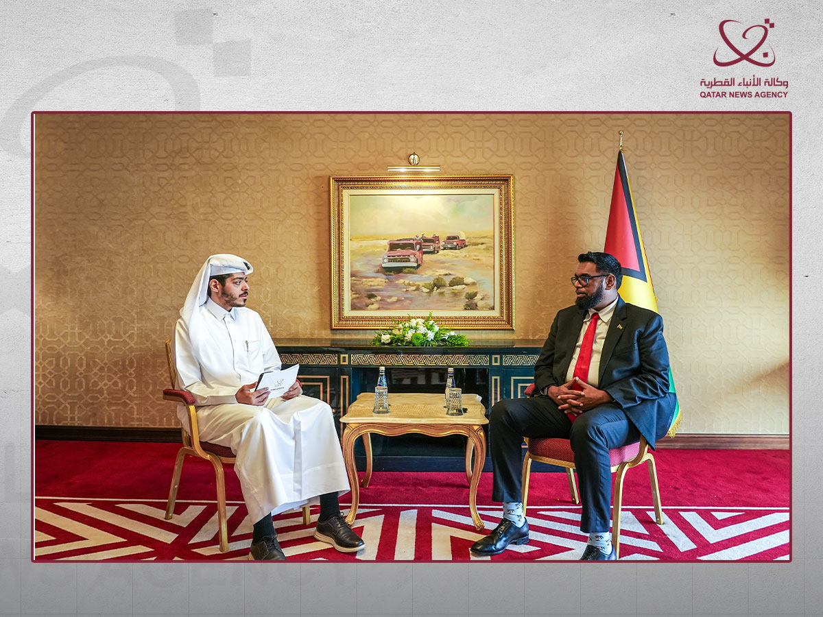 President of the Cooperative Republic of Guyana to QNA: Qatar is a Global Leader, and We Anticipate a Broad Strategic Partnership President of the Cooperative Republic of Guyana to QNA: Qatar is a Global Leader, and We Anticipate a Broad Strategic Partnership